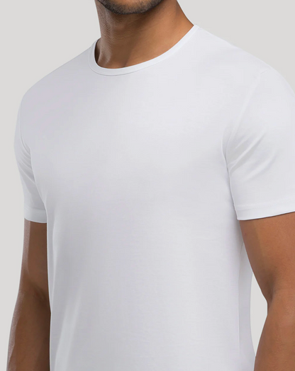 All White Crew Curve-Hem 6-Pack